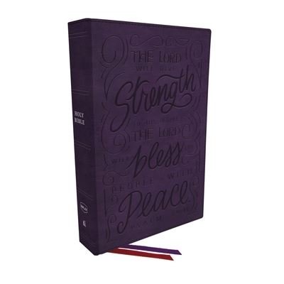 Cover for Thomas Nelson · NKJV, Giant Print Center-Column Reference Bible, Verse Art Cover Collection, Leathersoft, Purple, Thumb Indexed, Red Letter, Comfort Print: Holy Bible, New King James Version (Leather Book) (2022)