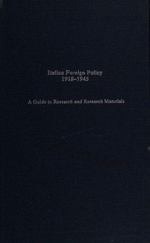 Cover for Cassels · Italian Foreign Policy 1918-1 (Guides to European diplomatic history research and research materials) - European Diplomatic Histo (Inbunden Bok) (1992)