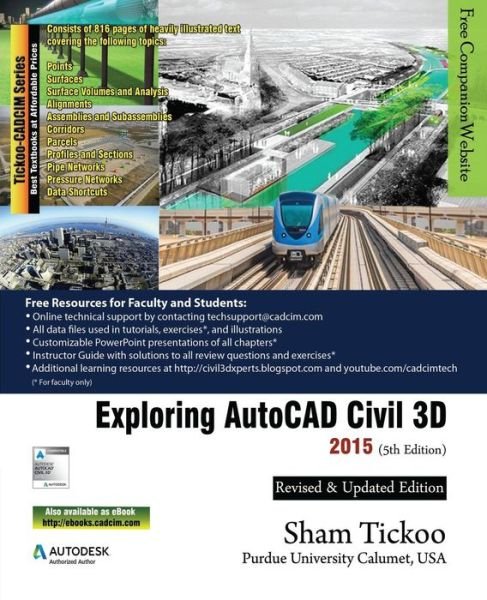 Cover for Prof. Sham Tickoo Purdue Univ. · Exploring Autocad Civil 3D 2015 (Paperback Book) [5th edition] (2014)
