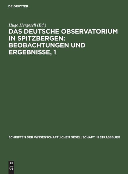 Cover for Hugo Hergesell · Deutsche Observatorium in Spitzbergen (Book) (1914)