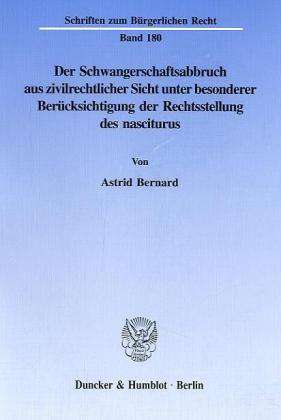 Cover for Bernard · Der Schwangerschaftsabbruch aus (Book) (1995)