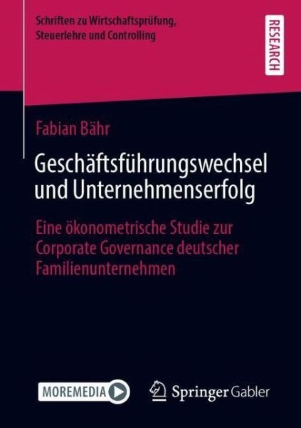 Cover for Bähr · Geschaeftsfuehrungswechsel und Unternehmenserfolg (Bog) (2021)