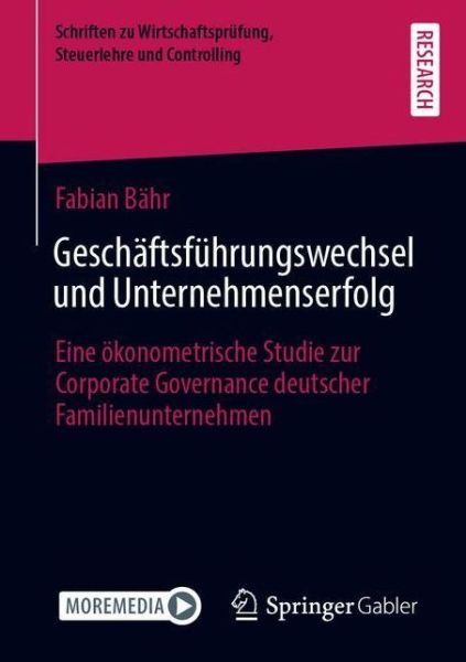 Cover for Bähr · Geschaeftsfuehrungswechsel und Unternehmenserfolg (Book) (2021)