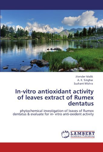 Cover for Sushant Mishra · In-vitro Antioxidant Activity of Leaves Extract of Rumex Dentatus: Phytochemical Investigation of Leaves of Rumex Dentatus &amp; Evaluate for In- Vitro Anti-oxident Activity (Paperback Book) (2012)