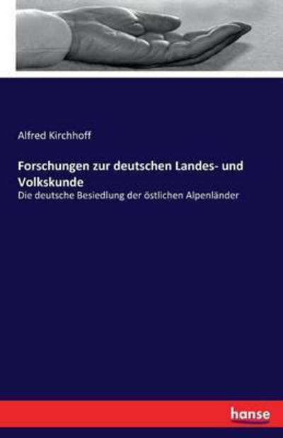 Cover for Kirchhoff · Forschungen zur deutschen Lan (Book) (2016)