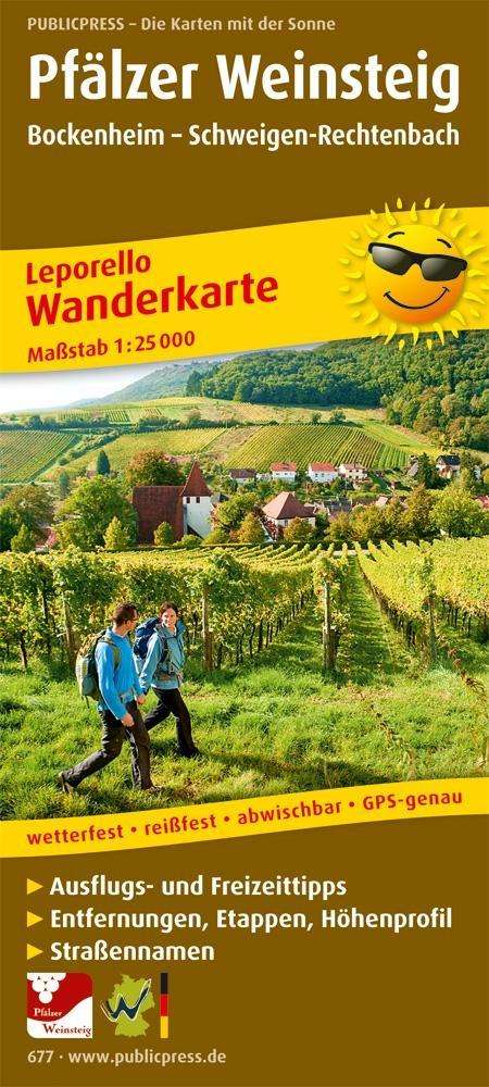 Cover for Publicpress · Palatinate Wine Trail, hiking map 1:25,000 (Map) (2016)