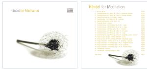 Cover for Various Artists · Händel for Meditation (CD) (2007)