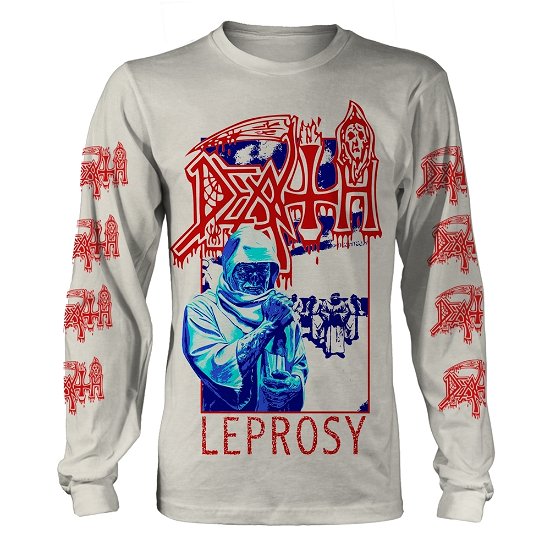 Cover for Death · Leprosy Blue &amp; Red (White) (TØJ) [size M] [White edition] (2019)