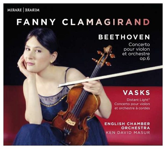 Cover for Fanny Clamagirand · Beethoven / Vasks: Concerto for Violin &amp; Orch. / Distant Li (CD) (2020)