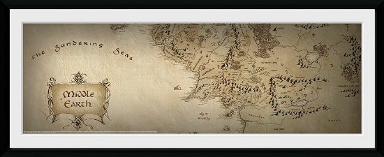 Lord Of The Rings: Map (Stampa In Cornice 76x30 Cm) - Lord Of The Rings - Merchandise - Gb Eye - 5028486269778 - 