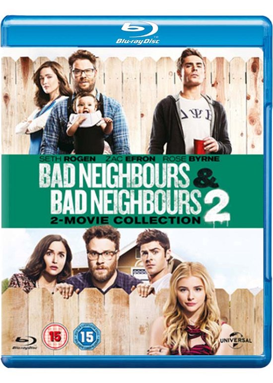 Cover for Bad Neighbours 12 BD · Bad Neighbours / Bad Neighbours 2 (Blu-ray) (2016)