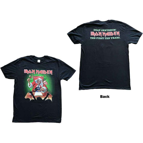 Cover for Iron Maiden · Iron Maiden Unisex T-Shirt: Deaf Sentence (Back Print) (T-shirt) [size L] [Black - Unisex edition] (2020)