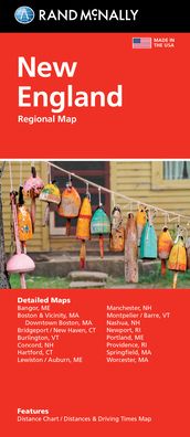 Rand McNally Folded Map: New England - Rand McNally - Livros - Rand McNally - 9780528025778 - 11 de outubro de 2021