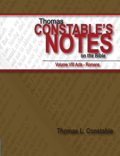 Cover for Thomas L Constable · Thomas Constable's Notes on the Bible Vol. VIII (Paperback Book) (2016)