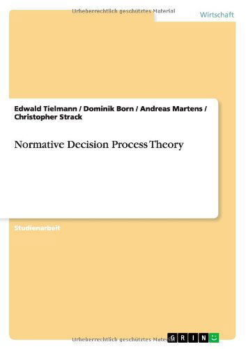 Cover for Tielmann · Normative Decision Process The (Book) [German edition] (2013)