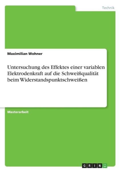 Cover for Wohner · Untersuchung des Effektes einer (Bog)