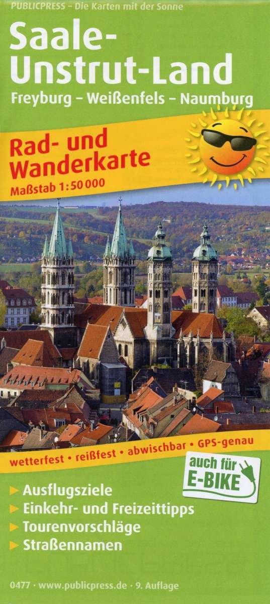 Cover for Saale-Unstrut-Land, cycling and hiking map 1:50,000 (Map) (2020)