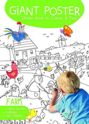 Giant Poster Colouring Book: Farm - Yoyo Books - Books - Yoyo Books - 9789463602778 - August 1, 2018