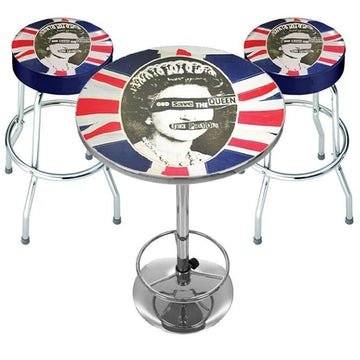 God Save The Queen Bar Set (Table & 2 X Bar Stools) - Sex Pistols - Merchandise - ROCK SAX - 0712198719779 - June 1, 2021