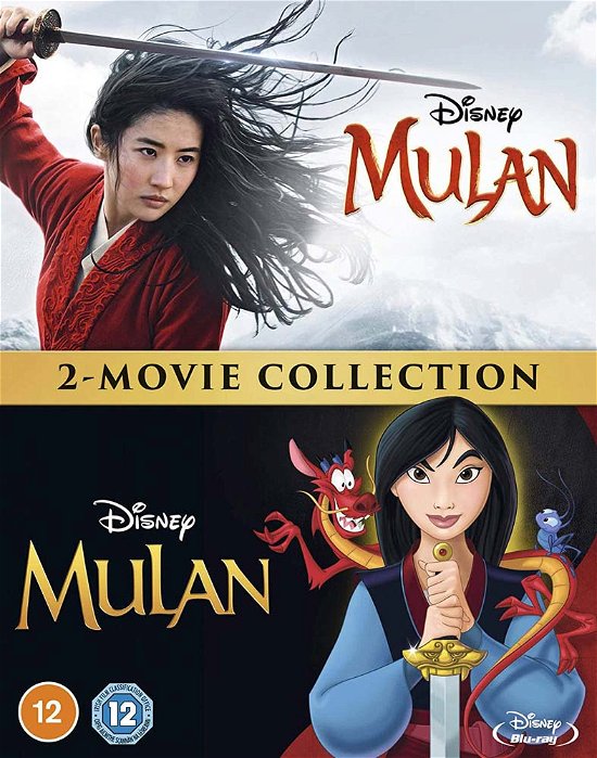 Cover for Disneys Mulan 2020 + Mulan animated Double Pack · Mulan (Original) / Mulan (Live Action) (Blu-ray) (2020)