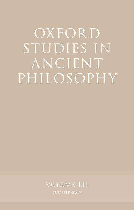 Cover for Oxford Studies in Ancient Philosophy, Volume 52 - Oxford Studies in Ancient Philosophy (Paperback Book) (2017)
