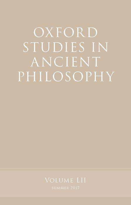 Cover for Oxford Studies in Ancient Philosophy, Volume 52 - Oxford Studies in Ancient Philosophy (Pocketbok) (2017)