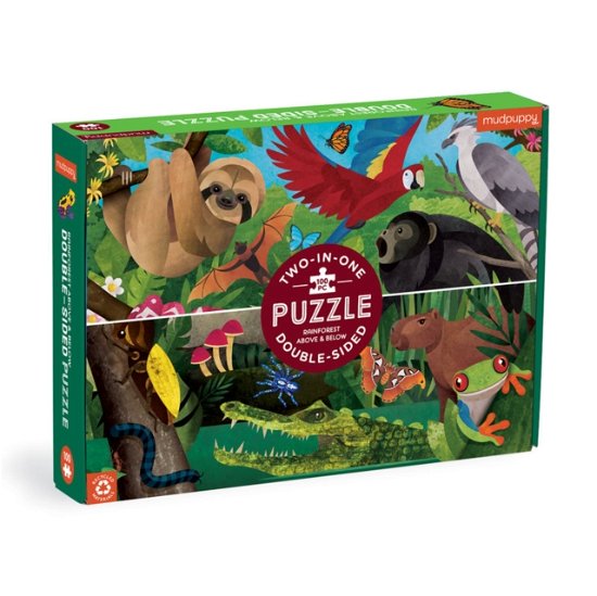 Cover for Mudpuppy · Rainforest Above &amp; Below 100 Piece Double-Sided Puzzle (SPEL) (2023)