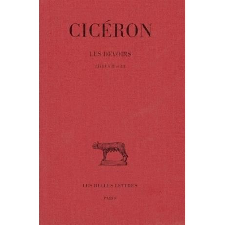 Cover for Cicéron · Les Devoirs (Collection Des Universites De France, Latine Series) (French Edition) (Paperback Book) [French edition] (1970)