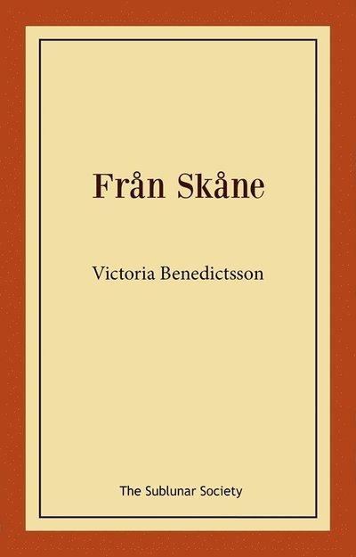 Cover for Victoria Benedictsson · Från Skåne (Book) (2022)