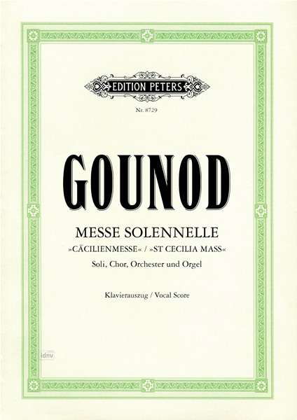 Cover for Charles Gounod · Messe solennelle &quot;St Cecilia Mass&quot; (Vocal Score) (Partituren) (2001)