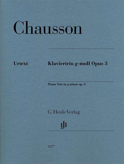 Cover for Chausson · Chausson:klaviertrio G-moll Op. 3 (Book)