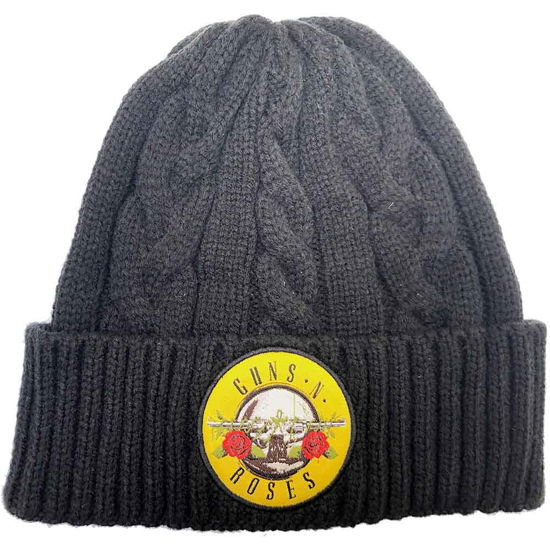 Cover for Guns N Roses · Guns N' Roses Unisex Beanie Hat: Circle Logo (Cable Knit) (TØJ) [Black - Unisex edition]