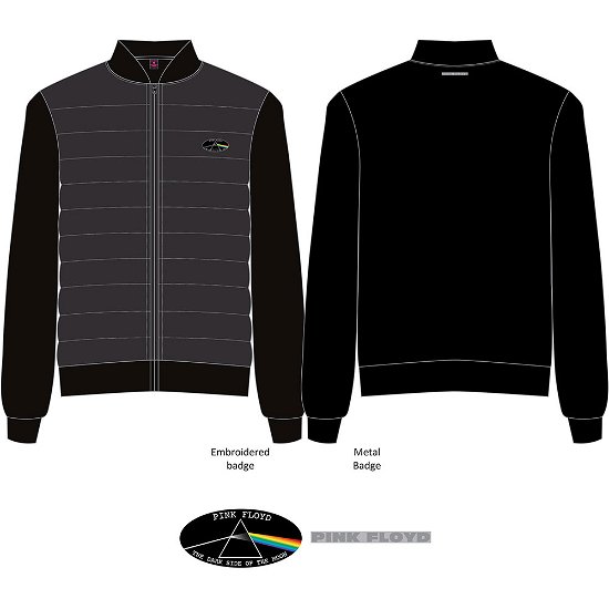 Pink Floyd Unisex Quilted Jacket: Dark Side of the Moon Oval - Pink Floyd - Mercancía -  - 5056368611780 - 