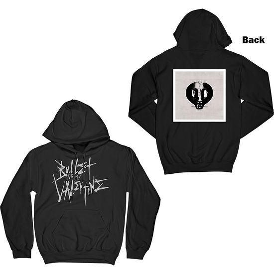 Bullet For My Valentine Unisex Pullover Hoodie: Large Logo & Album (Back Print) - Bullet For My Valentine - Merchandise -  - 5056368679780 - 