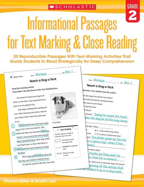 Informational Passages for Text Marking & Close Reading: Grade 2: 20 Reproducible Passages with Text-marking Activities That Guide Students to Read St - Martin Lee - Książki - Scholastic Teaching Resources - 9780545793780 - 1 czerwca 2015