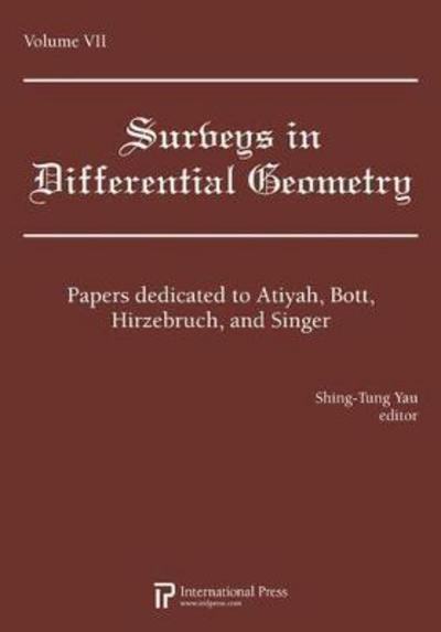 Cover for Yau · Surveys in Differential Geometry Vol 7 (Paperback Book) (2010)