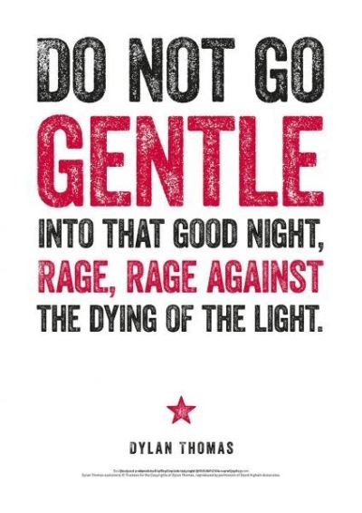 Dylan Thomas Print: Do Not Go Gentle - Dylan Thomas - Merchandise - Graffeg Limited - 9781910862780 - June 15, 2016