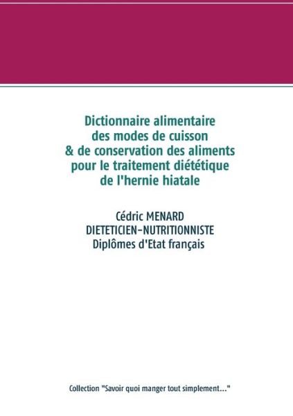 Cover for Menard · Dictionnaire alimentaire des mod (Buch) (2020)