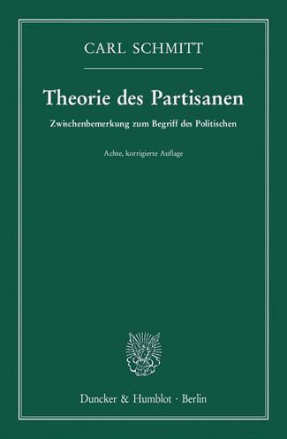 Cover for Schmitt · Theorie des Partisanen (Book) (2017)