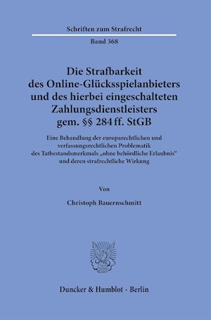 Cover for Bauernschmitt · Die Strafbarkeit des Onli (N/A) (2021)