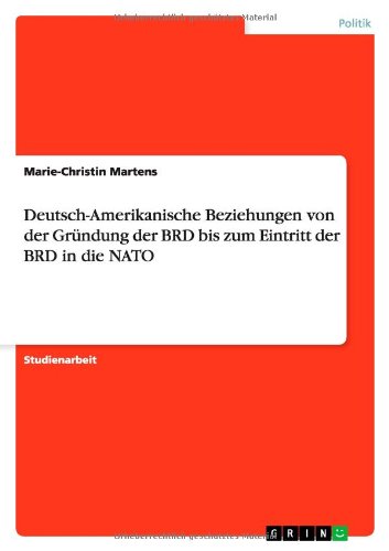 Cover for Martens · Deutsch-Amerikanische Beziehung (Book) [German edition] (2013)