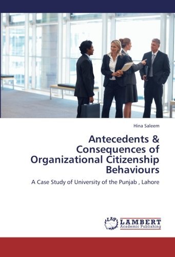 Cover for Hina Saleem · Antecedents &amp; Consequences of Organizational Citizenship Behaviours: a Case Study of University of the Punjab , Lahore (Paperback Bog) (2012)