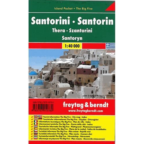 Freytag & Berndt Island Pocket + the Big Five Greece, Santorini 1:40,000 - Freytag + Berndt - Książki - Freytag-Berndt - 9783707910780 - 13 sierpnia 2015