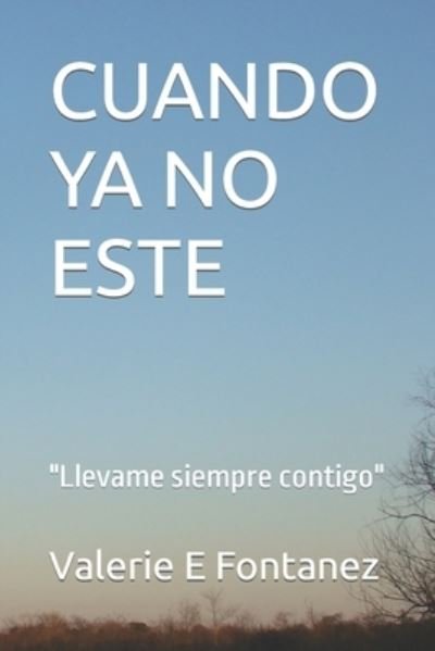 Cover for Fontanez Valerie E Fontanez · CUANDO YA NO ESTE: &quot;Llevame contigo&quot; (Paperback Book) (2022)