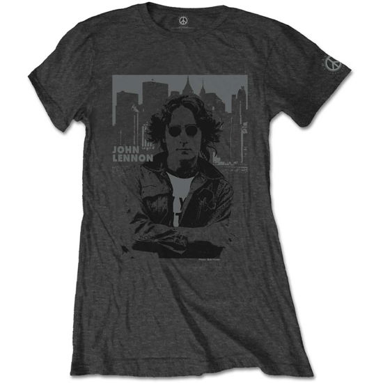 John Lennon Ladies T-Shirt: Skyline - John Lennon - Produtos -  - 5056170655781 - 