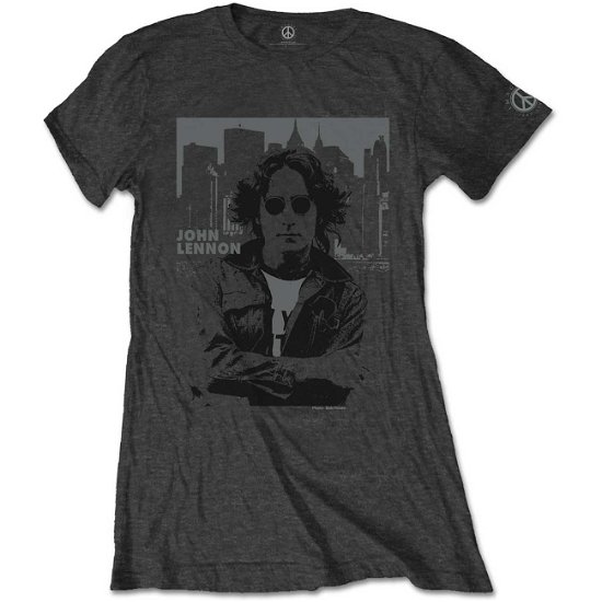 Cover for John Lennon · John Lennon Ladies T-Shirt: Skyline (T-shirt) [size S] [Grey - Ladies edition]