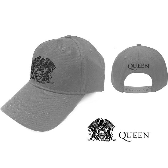Queen Unisex Baseball Cap: Black Classic Crest - Queen - Produtos - ROCK OFF - 5056170671781 - 