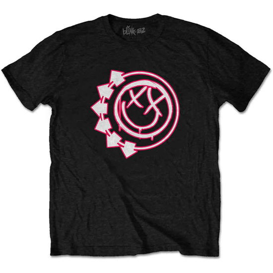 Blink-182 Unisex T-Shirt: Six Arrow Smile - Blink-182 - Produtos - MERCHANDISE - 5056368601781 - 22 de janeiro de 2020