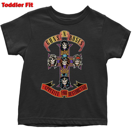 Cover for Guns N' Roses · Guns N' Roses Kids Toddler T-Shirt: Child O' Mine Rose (4 Years) (T-shirt) [size 3-4yrs] [Black - Kids edition]