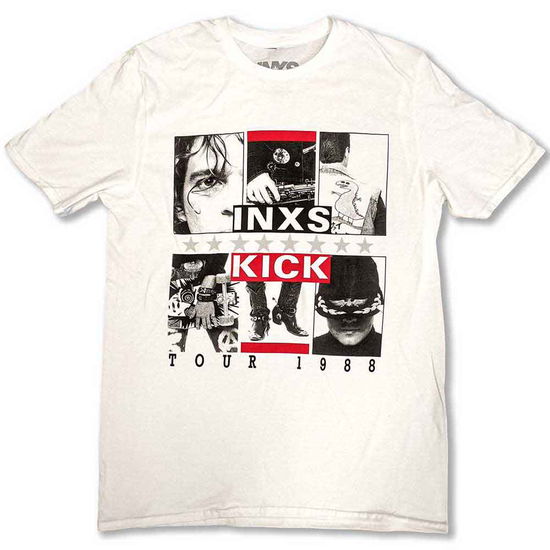 Cover for Inxs · INXS Unisex T-Shirt: KICK Tour (White) (T-shirt) [size S] (2023)